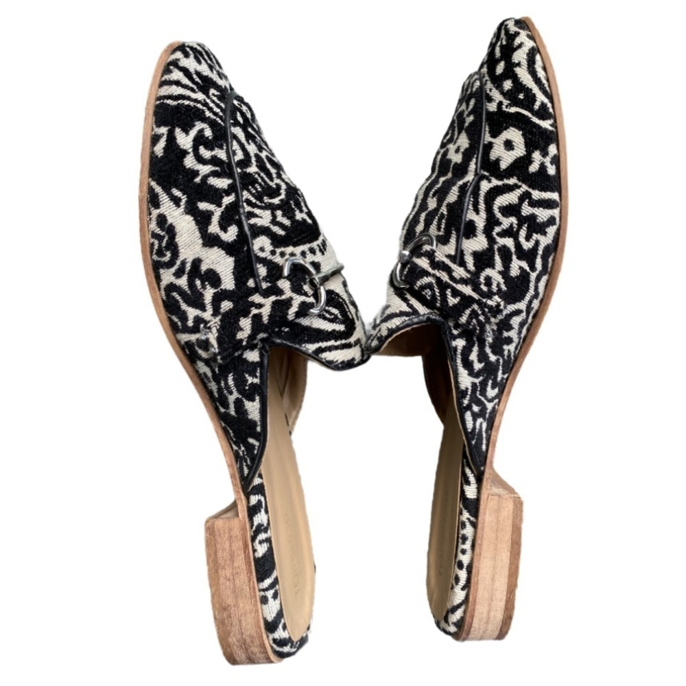 Topshop Kylie tapestry black white loafer shoes 39 - Picture 3 of 11
